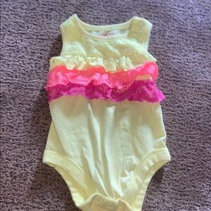 Garanimals Yellow and Pink Ruffle Bodysuit